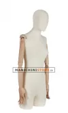 Busto donna rivestito in lycra con spalline e braccia in legno