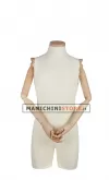 Busto uomo rivestito in lycra con spalline e braccia in legno