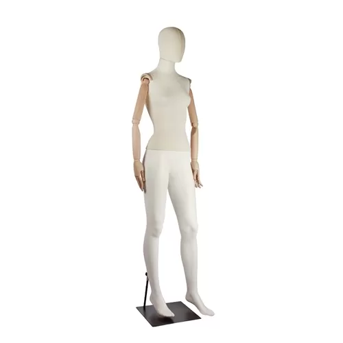 Manichino donna braccia legno rivestito in lycra