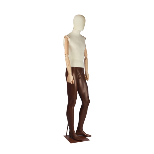 Manichino uomo braccia legno rivestito in lycra