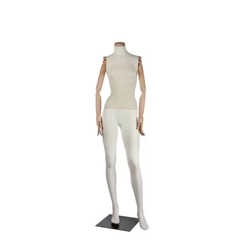 Manichino donna braccia legno rivestito in lycra
