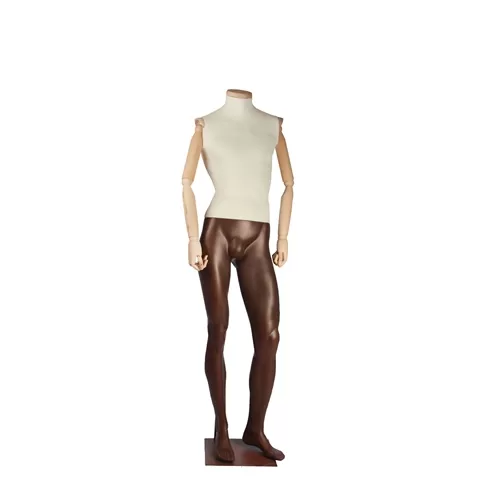 Manichino uomo braccia legno rivestito in lycra
