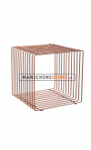 Cubo in filo ferro rame 40cm