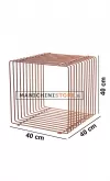 Cubo in filo ferro rame 40cm