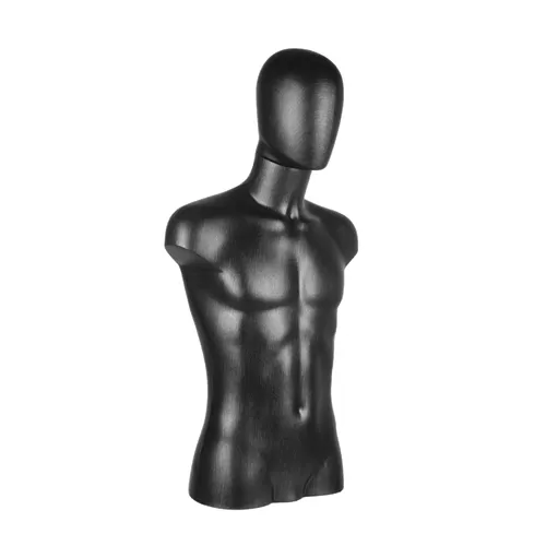 Busto uomo effetto nero satinato