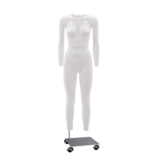 Noleggio Manichino donna 2 per foto internet e-commerce base con ruote