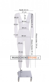 Noleggio Manichino donna 2 per foto internet e-commerce base con ruote