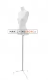 Busto donna in cartapesta con treppiede - bianco