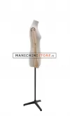 Busto donna senza testa in tessuto con braccia in legno