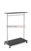 Stender cromato con doppio Ripiano fisso nero