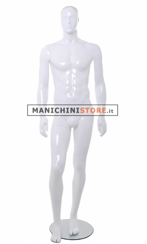 Manichino uomo Tribal - P2M Bianco Lucido