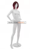 Manichino donna Tribal con parrucca - 1E Bianco Opaco