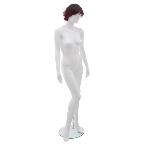 Manichino donna Tribal con parrucca- 1R Bianco Opaco