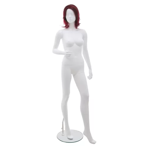 Manichino donna Tribal con parrucca - 13 Bianco Opaco