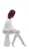 Manichino donna Tribal con parrucca - 4LZ Bianco Opaco