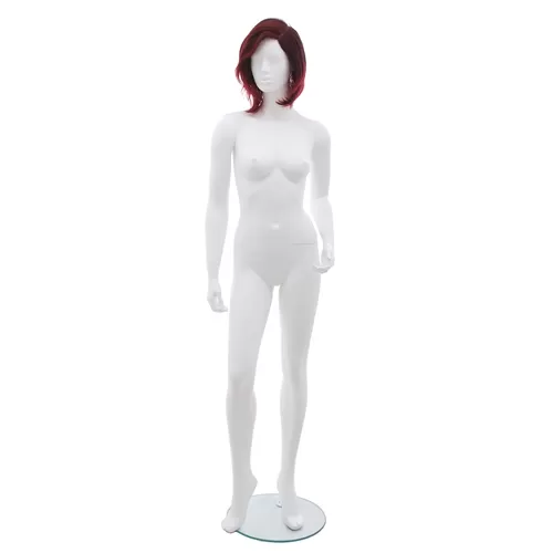 Manichino donna Tribal con parrucca - 14 Bianco Opaco