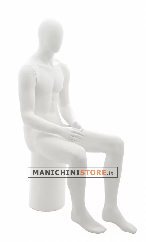 Manichino uomo testa uovo - Vogue GZM3 Bianco