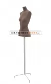 Busto donna in cartapesta con treppiede - tabacco