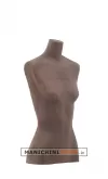 Busto donna in cartapesta con treppiede - tabacco