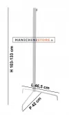 Base treppiede in acciaio inox