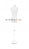 Busto donna in tessuto Bianco con base cromata