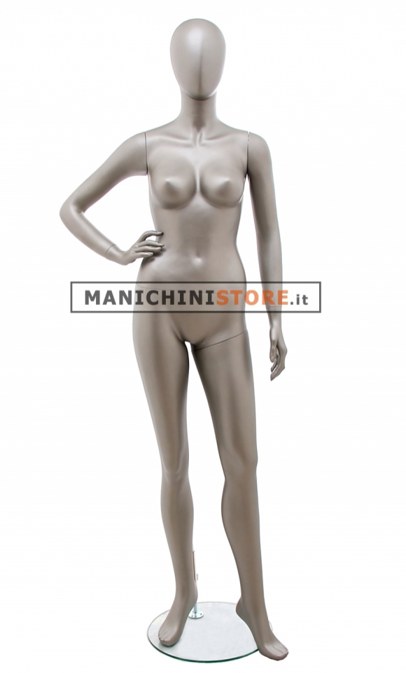 Manichino donna testa uovo - Vogue 9LS NICHEL OPACO