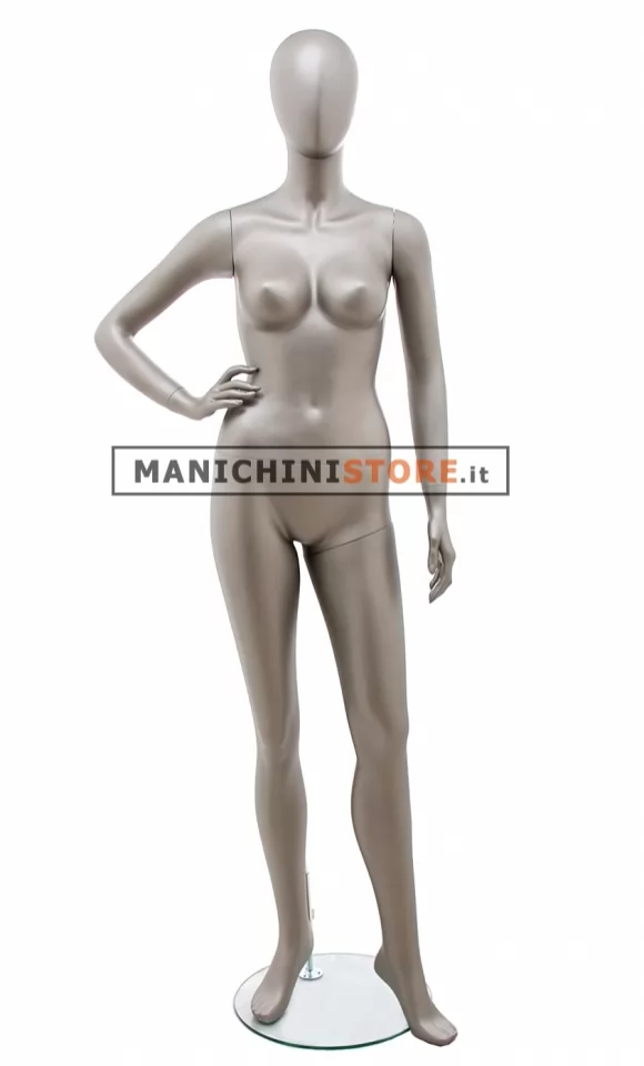 Manichino donna testa uovo - Vogue 9LS NICHEL OPACO
