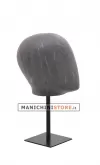 Testa donna porta accessori in cartapesta Antracite con base nera