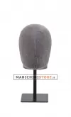 Testa donna porta accessori in cartapesta Antracite con base nera