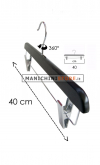 Gruccia legno pinze 40 cm - Nero Venato