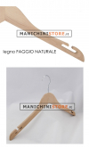Gruccia legno con taglio a spallina cm.42 x cm.1 - Faggio