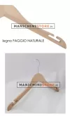 Gruccia Legno con taglio a spallina cm.38,5 x cm.1 - Faggio