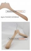 Gruccia legno capospalla cm.45 x cm.5 - Faggio