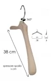 Gruccia legno capospalla cm.38 x cm.3 - Faggio