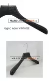 Gruccia legno capospalla cm.38,5 x cm.3 - Nero Venato