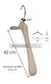 Gruccia legno capospalla cm.42 x cm.3 - Faggio
