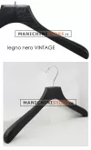 Gruccia legno capospalla cm.45 x cm.5 - Nero Venato