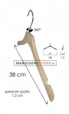 Gruccia legno con taglio a spallina cm.38 x cm.1 - Faggio