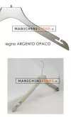 Gruccia in legno con taglio a spallina 42 x 1 cm - Silver