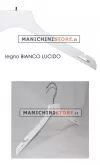 Gruccia legno con taglio a spallina cm.42 x cm.1 - Laccato Bianco