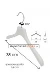 Gruccia legno cm.38 x 2 cm - Bianco Venato