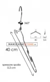 Gruccia metallo capospalla 40 cm - metallo cromato