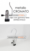 Gancio con pinza - Metallo Cromato