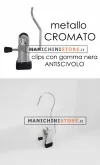 Gancio con pinza - Metallo Cromato