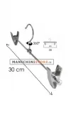 Gruccia metallo pinza 30 cm - metallo cromato