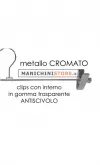 Gruccia metallo pinza 35,5 cm - metallo cromato
