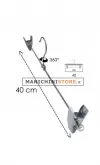 Gruccia metallo pinza 40 cm - metallo cromato