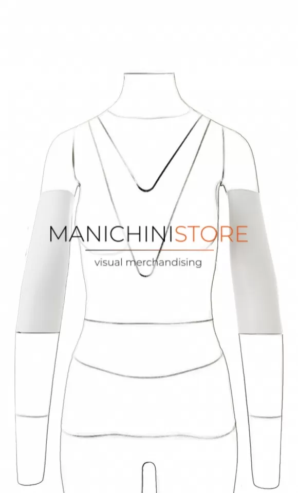 Accessorio braccia dritte per manichini e-commerce serie F11 E F21