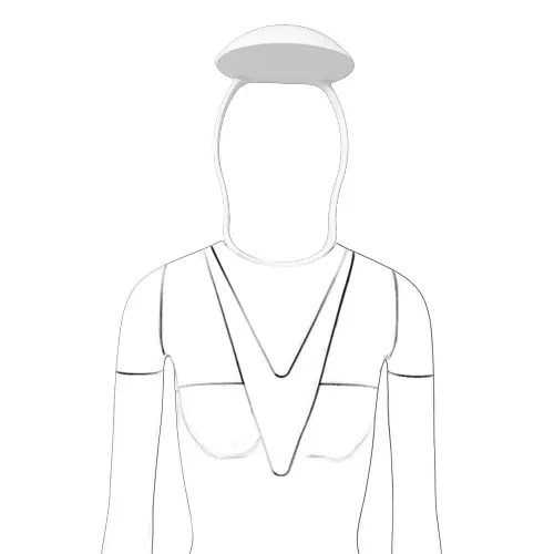 Accessorio porta cappuccio per manichini e-commerce serie F