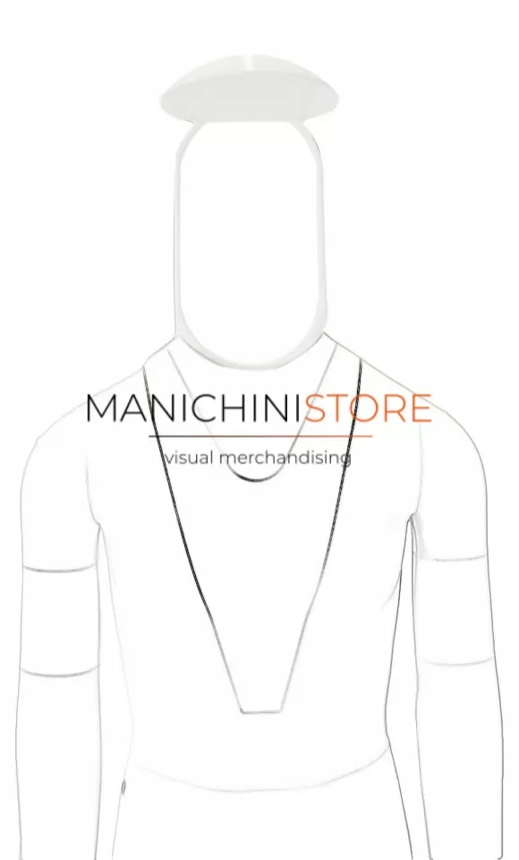 Accessorio porta cappuccio per manichini e-commerce serie M